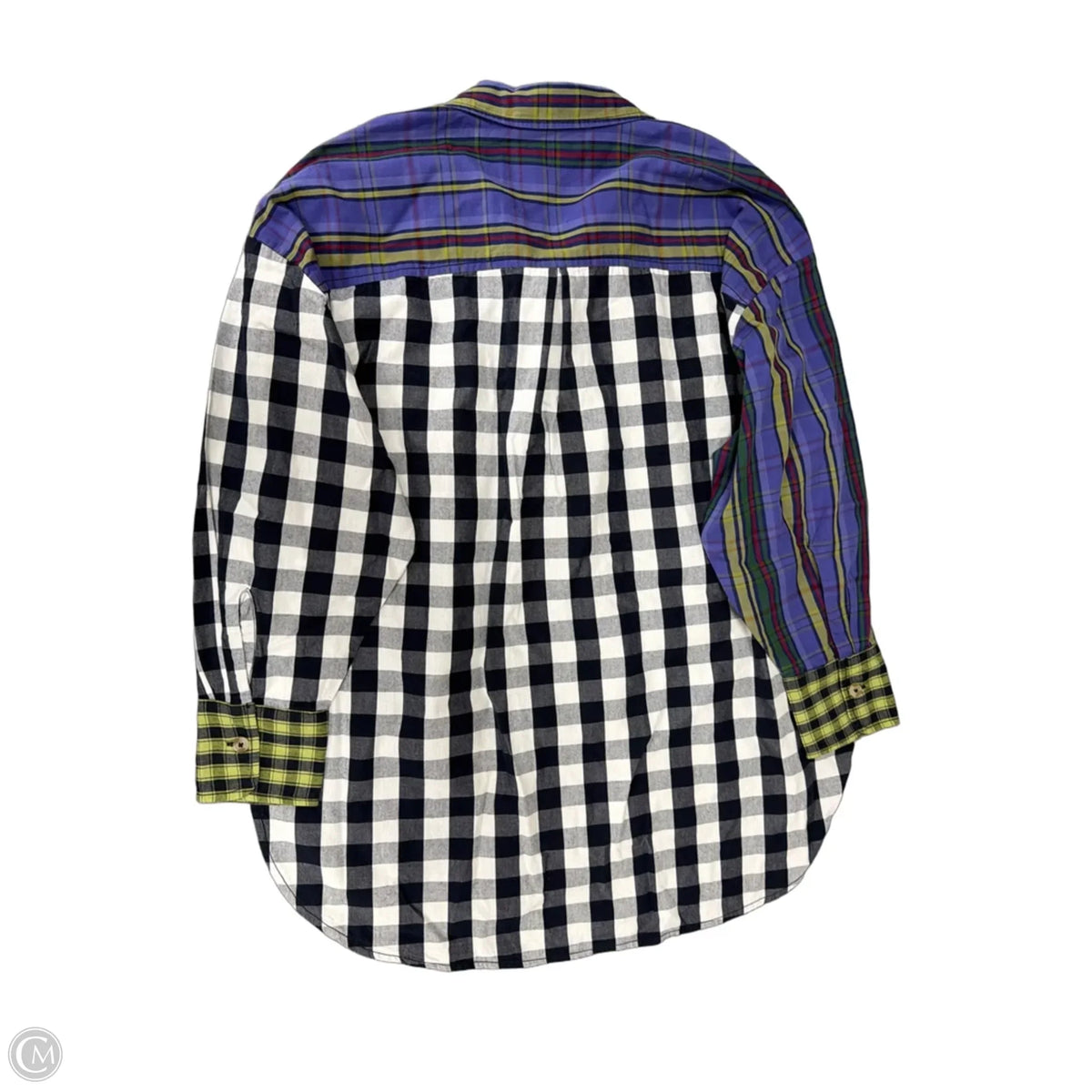Top Long Sleeve By Maeve In Plaid Pattern, Size: Mp