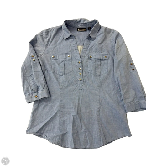 Top Long Sleeve By New York And Co In Blue, Size: M