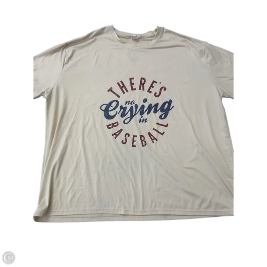 Top Short Sleeve By Clothes Mentor In Yellow, Size: 4x