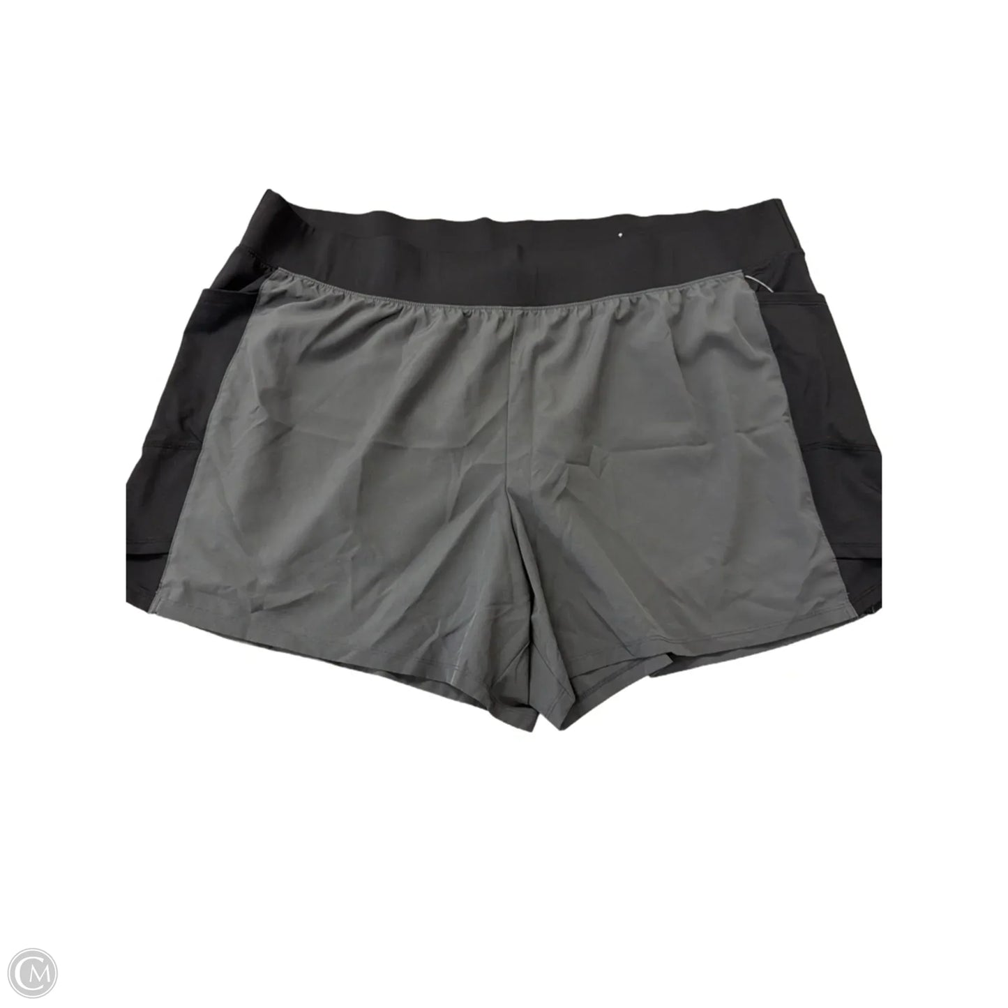 Athletic Shorts By Tek Gear In Black & Grey, Size: 3x