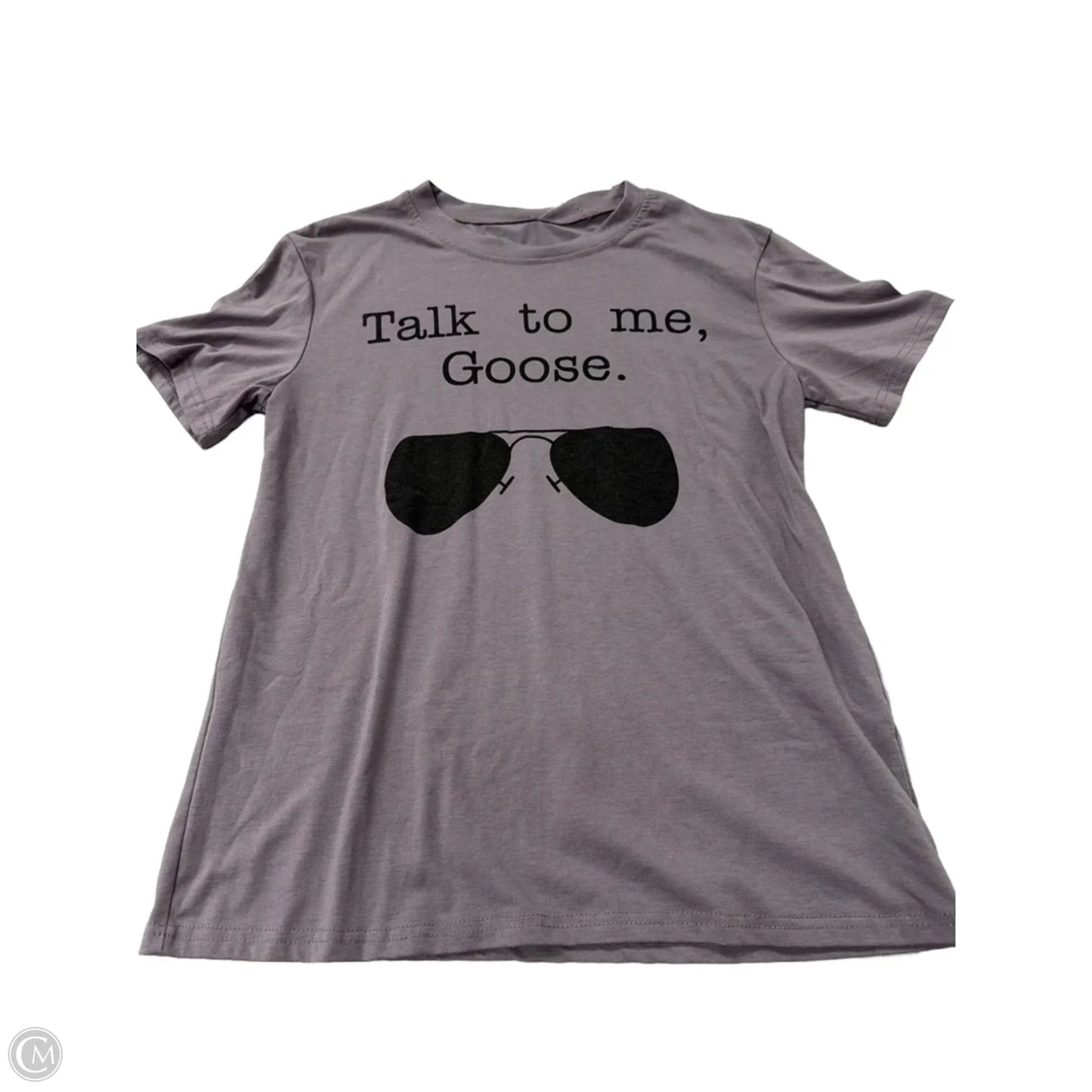 Top Short Sleeve By Clothes Mentor In Grey, Size: M