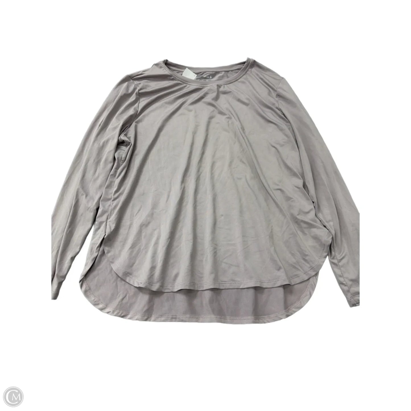 Athletic Top Long Sleeve Crewneck By Clothes Mentor In Grey, Size: Xl