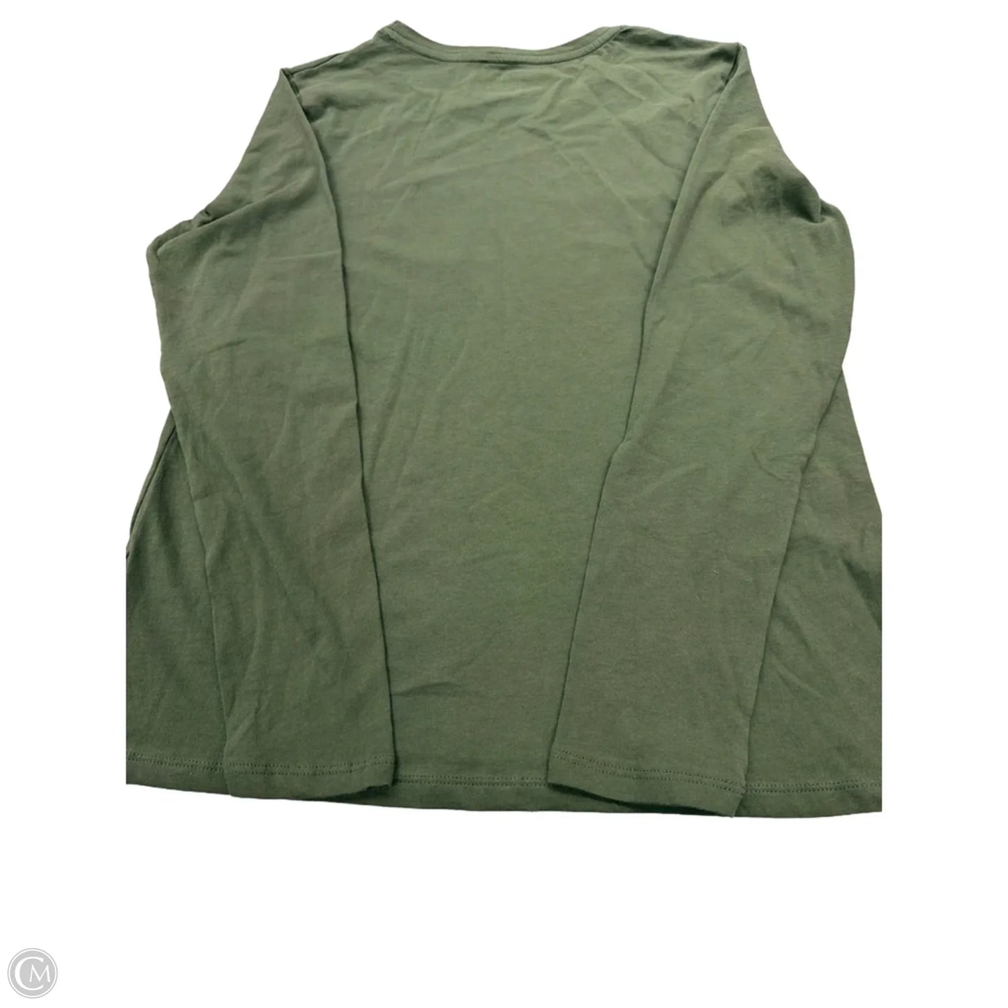 Top Long Sleeve Basic By Time And Tru In Green, Size: M