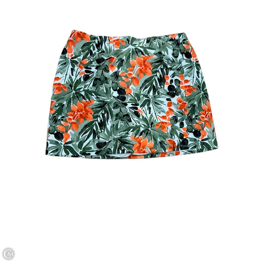 Skort By Jones New York In Green & Orange, Size: L