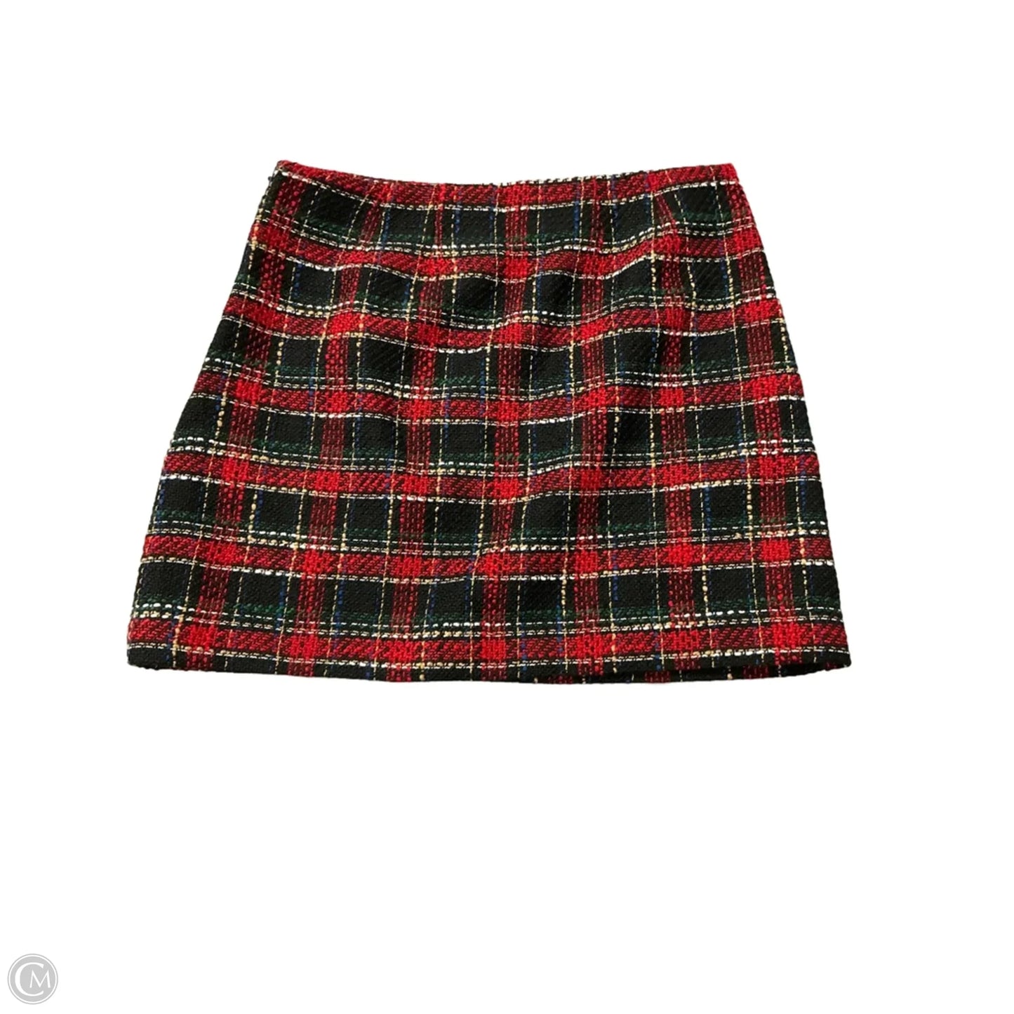 Skirt Mini & Short By Loft In Plaid Pattern, Size: M