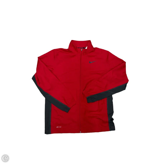 Athletic Jacket By Nike Apparel In Red, Size: L