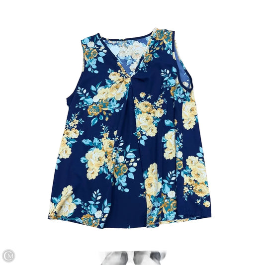 Top Sleeveless By Clothes Mentor In Floral Print, Size: Xl