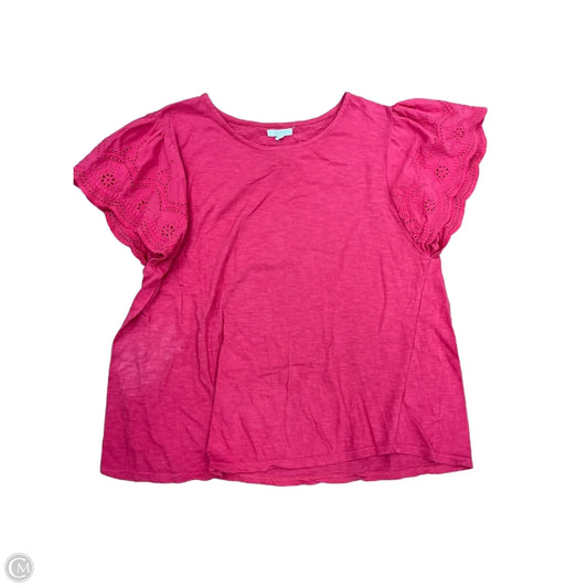 Top Short Sleeve By Maurices In Pink, Size: Xl