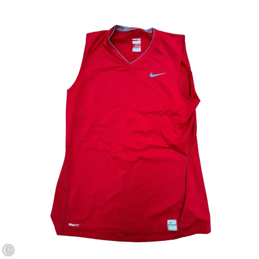 Athletic Tank Top By Nike Apparel In Red, Size: M