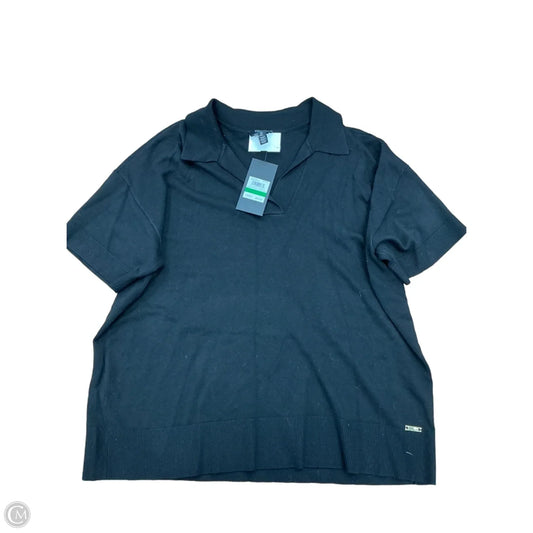 Top Short Sleeve By Jones New York In Black, Size: L