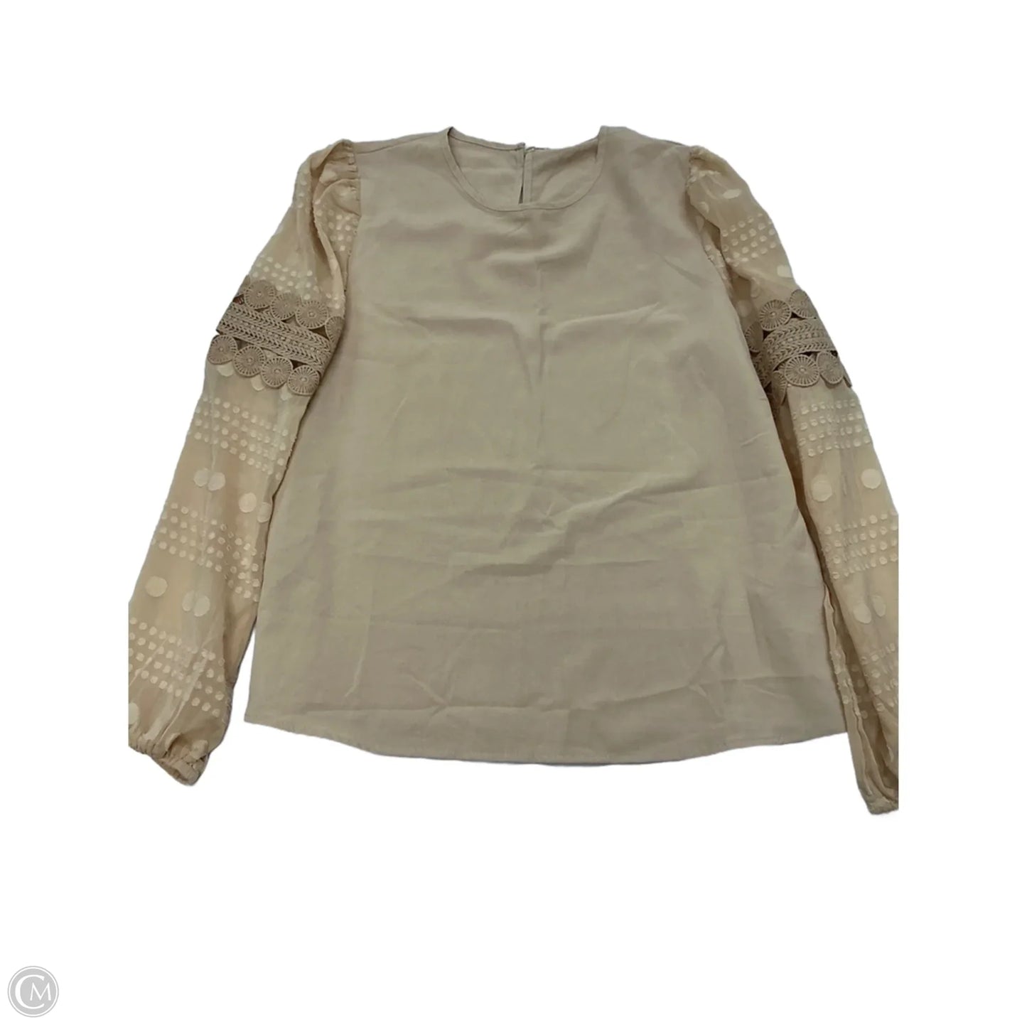Top Long Sleeve By Shein In Tan, Size: Xl