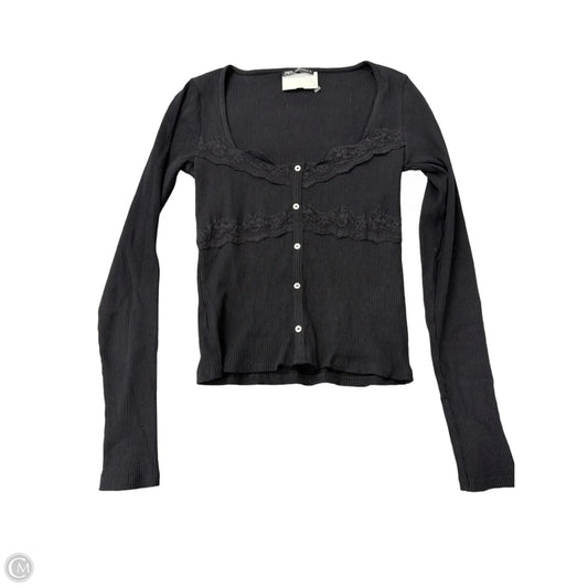 Top Long Sleeve By Zara In Black, Size: M