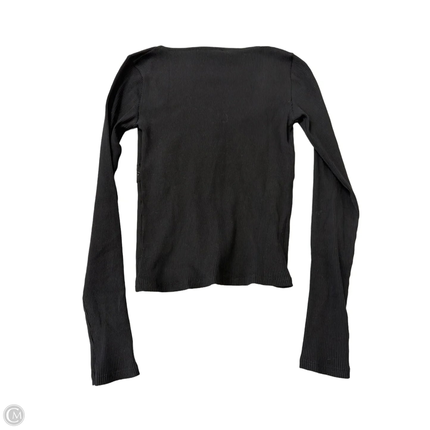 Top Long Sleeve By Zara In Black, Size: M