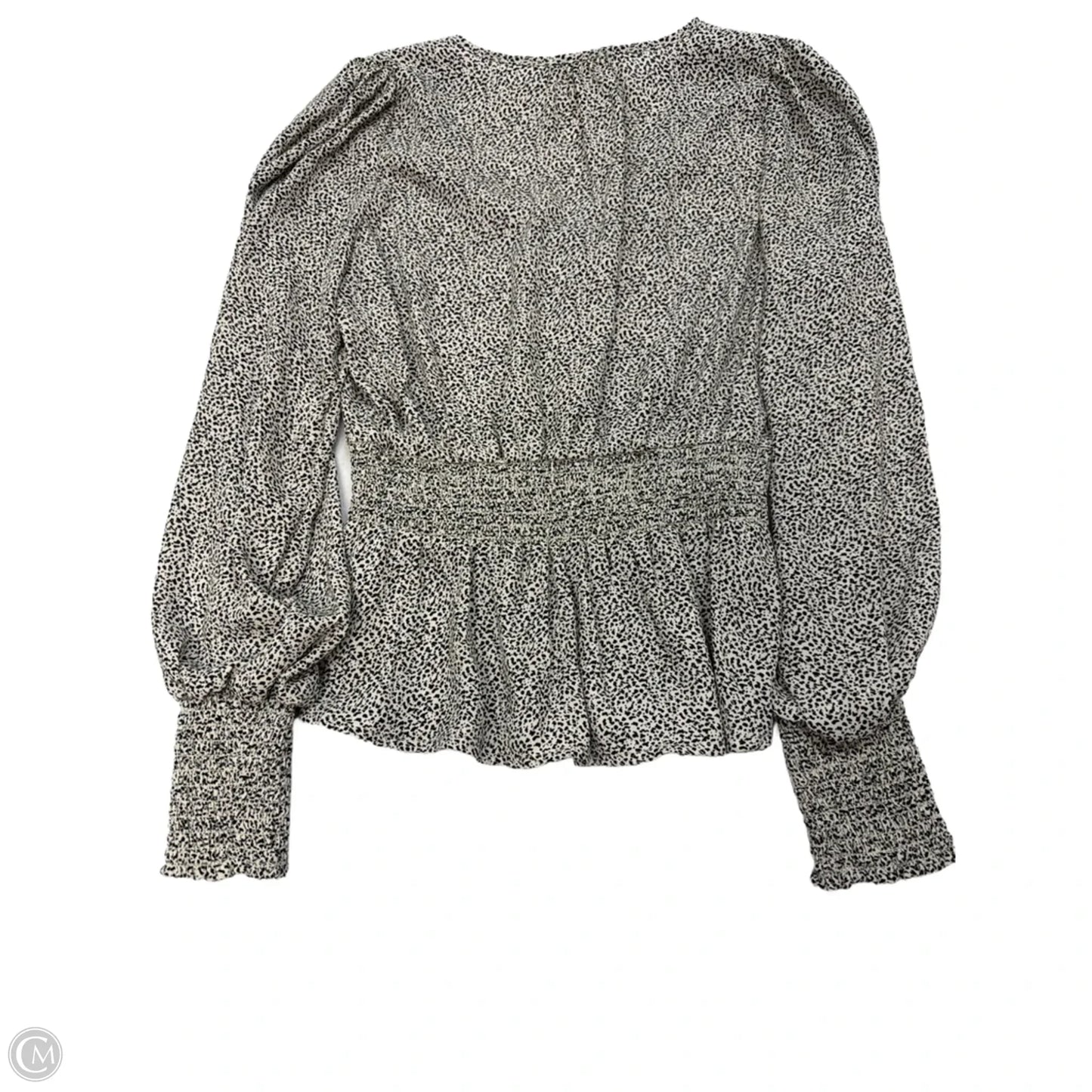 Top Long Sleeve By Sienna Sky In Black & White, Size: S