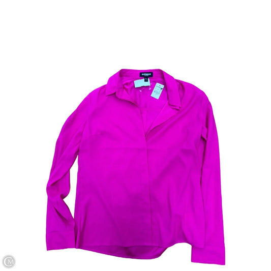 Top Long Sleeve By Express In Pink, Size: S