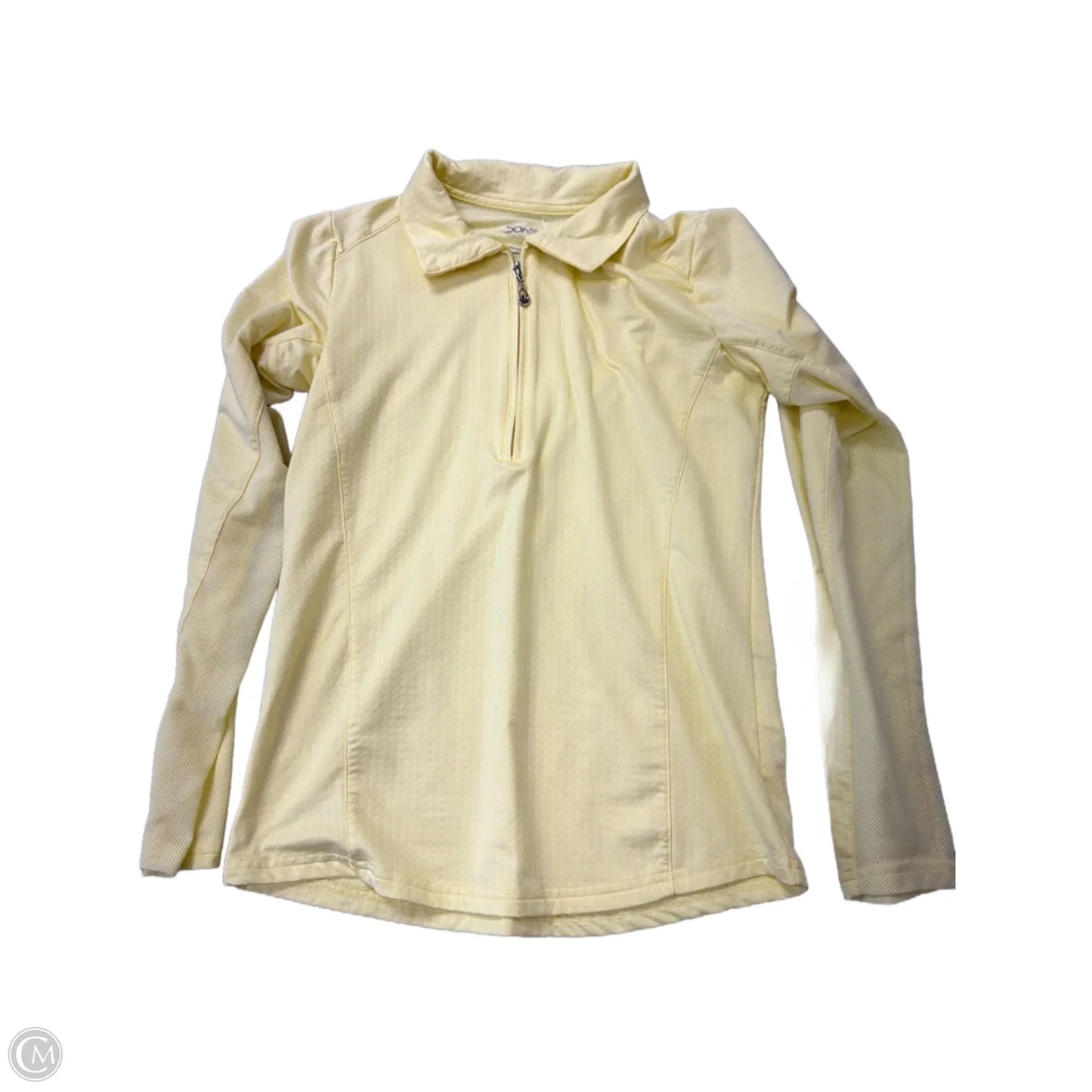 Athletic Top Long Sleeve Collar By SanSoleil In Yellow, Size: Xs