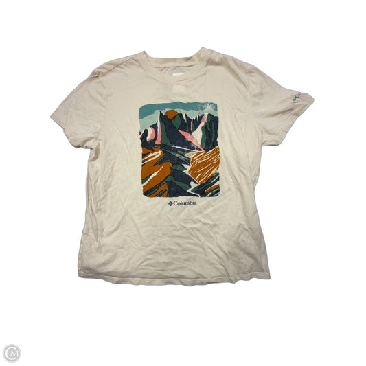 Top Short Sleeve By Columbia In Beige, Size: L