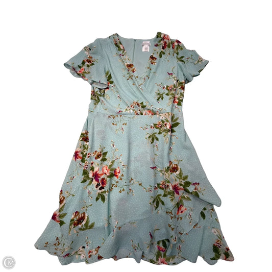Dress Casual Short By London Times In Floral Print, Size: Xl