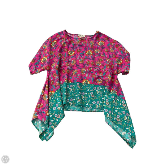 Top Short Sleeve By Haptics In Floral Print, Size: L