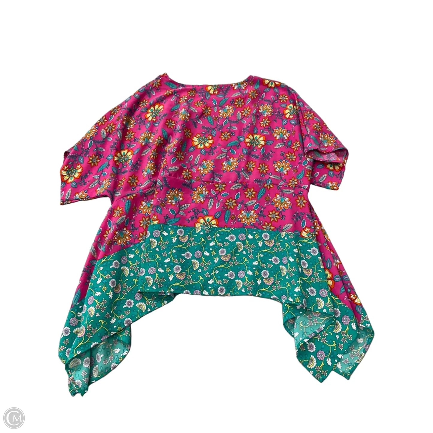 Top Short Sleeve By Haptics In Floral Print, Size: L