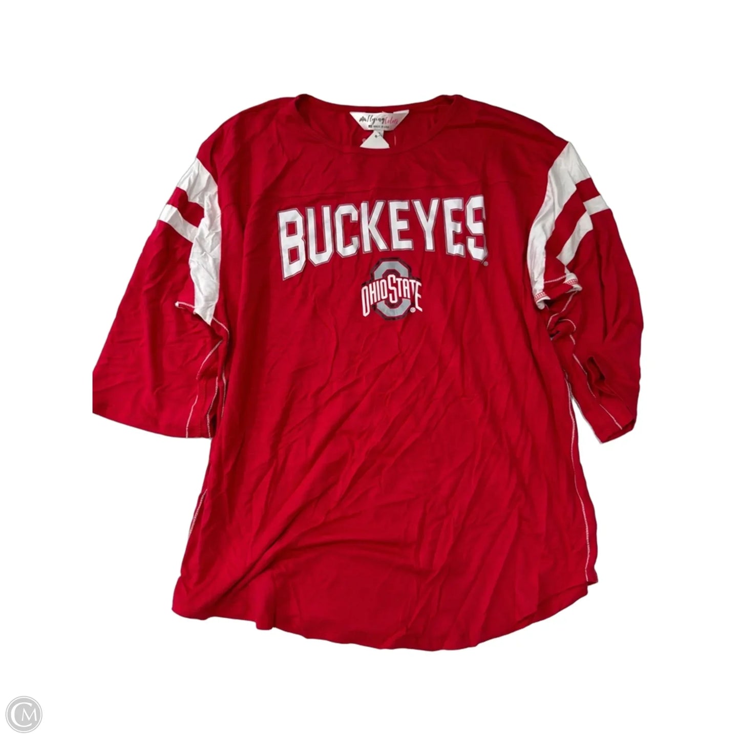 Top 3/4 Sleeve By FLYING COLORS In Red, Size: Xl