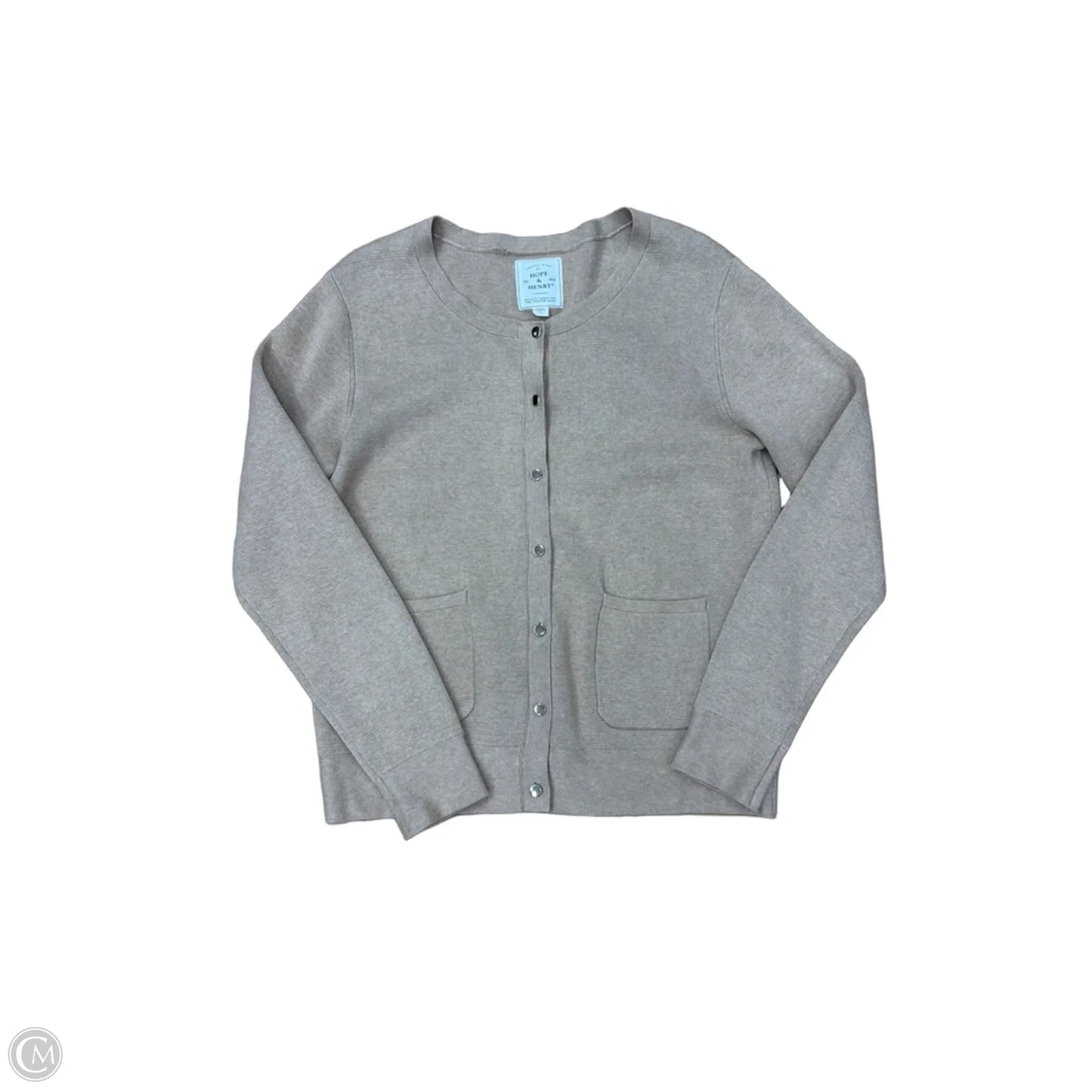 Cardigan By Clothes Mentor In Tan, Size: L