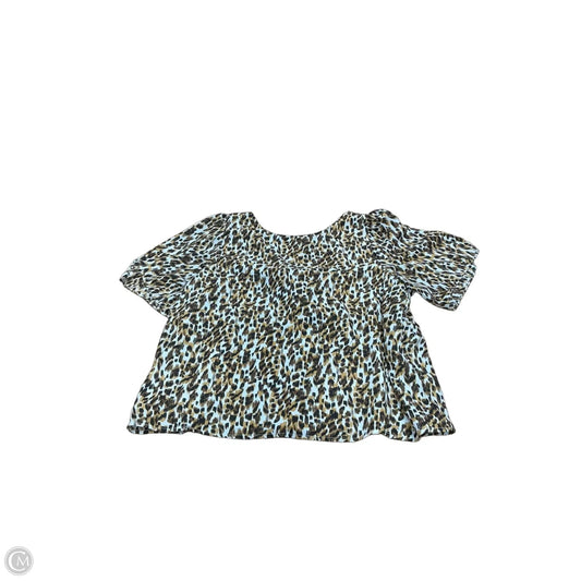 Top Short Sleeve By Banana Republic In Animal Print, Size: L
