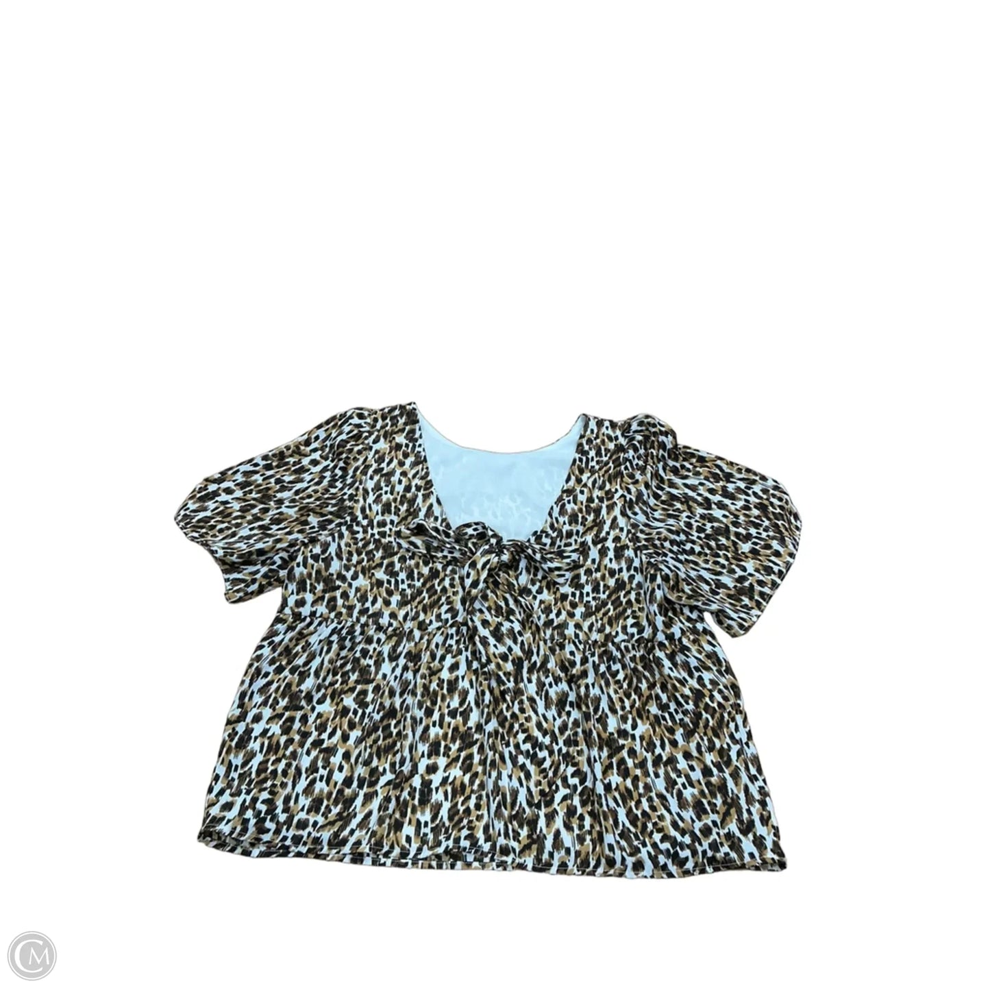 Top Short Sleeve By Banana Republic In Animal Print, Size: L