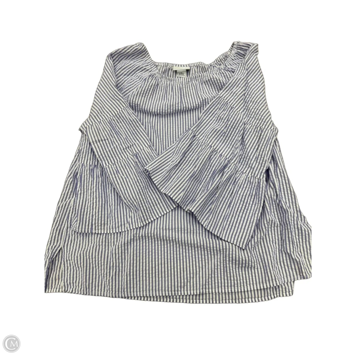 Top Long Sleeve By Liz Claiborne In Striped Pattern, Size: Xl