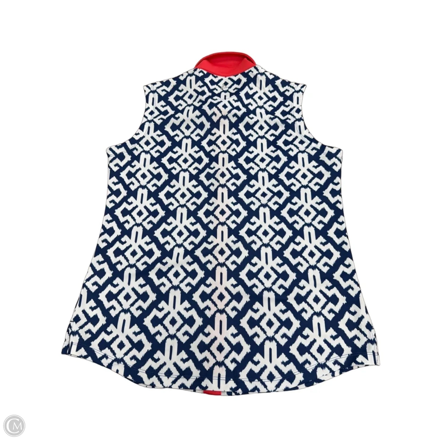 Top Sleeveless By Clothes Mentor In Blue & White, Size: M