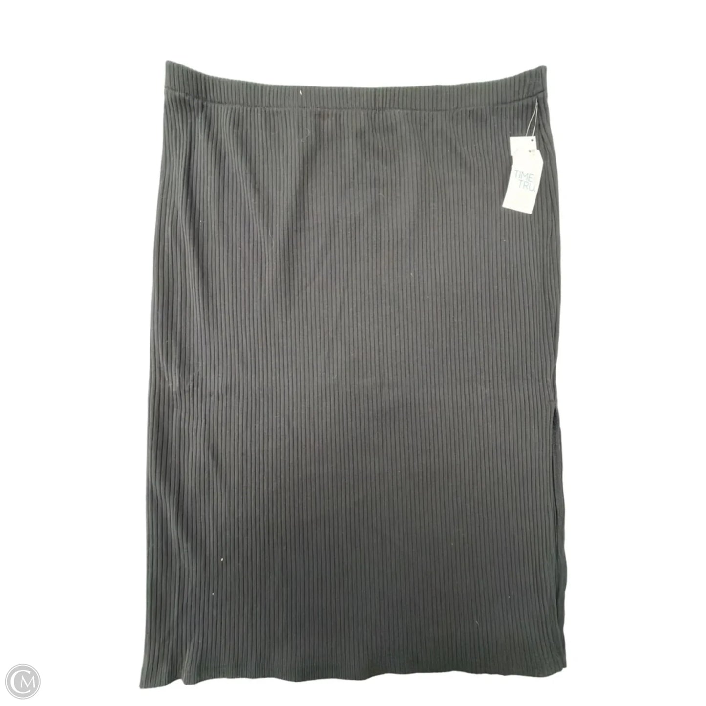 Skirt Midi By Time And Tru In Black, Size: 1x