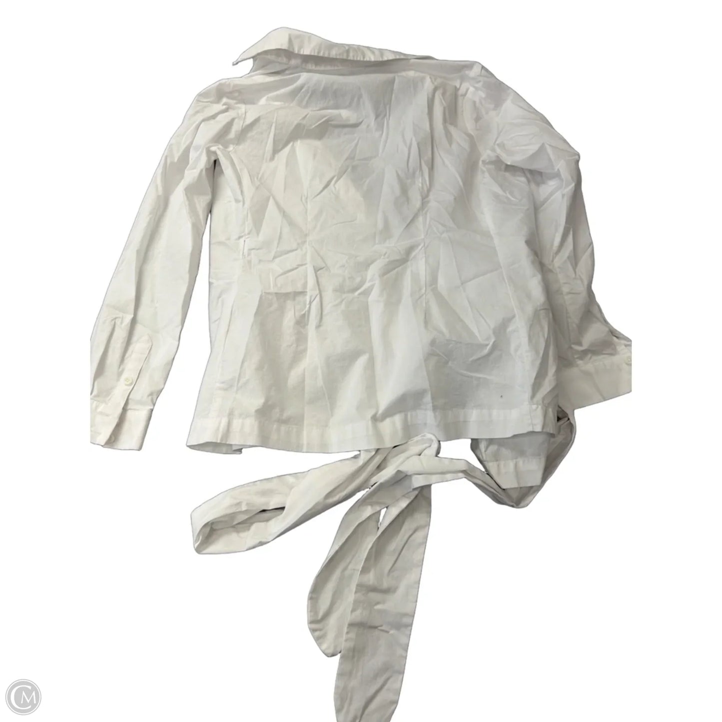 Top Long Sleeve By Cabi In White, Size: M