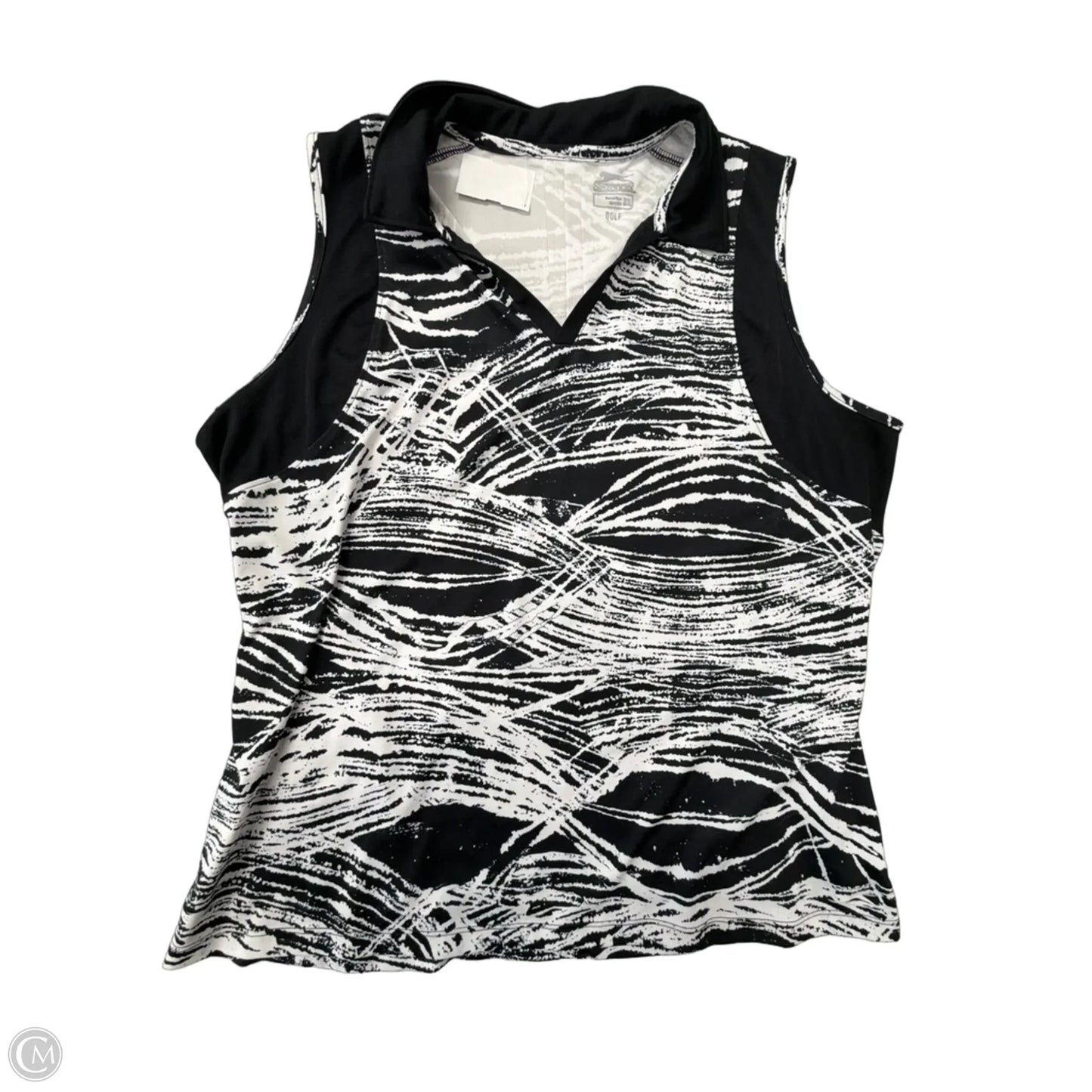 Athletic Tank Top By Slazenger In Black & White, Size: 1x