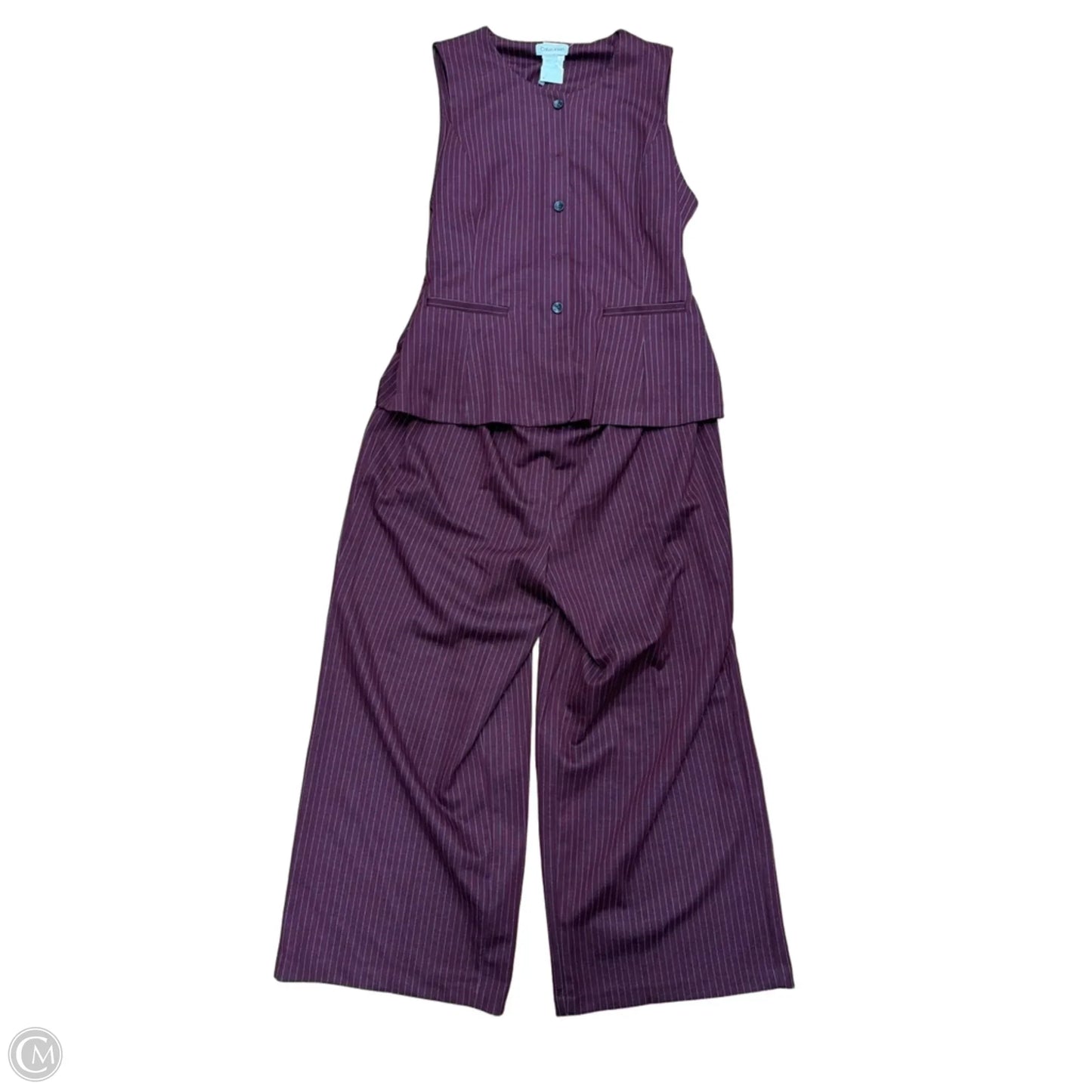 Jumpsuit By Calvin Klein In Striped Pattern, Size: Xl