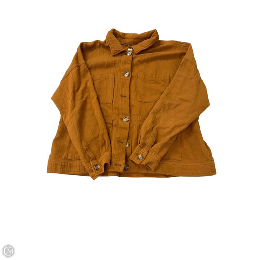 Jacket Shirt By Maurices In Brown, Size: 1x