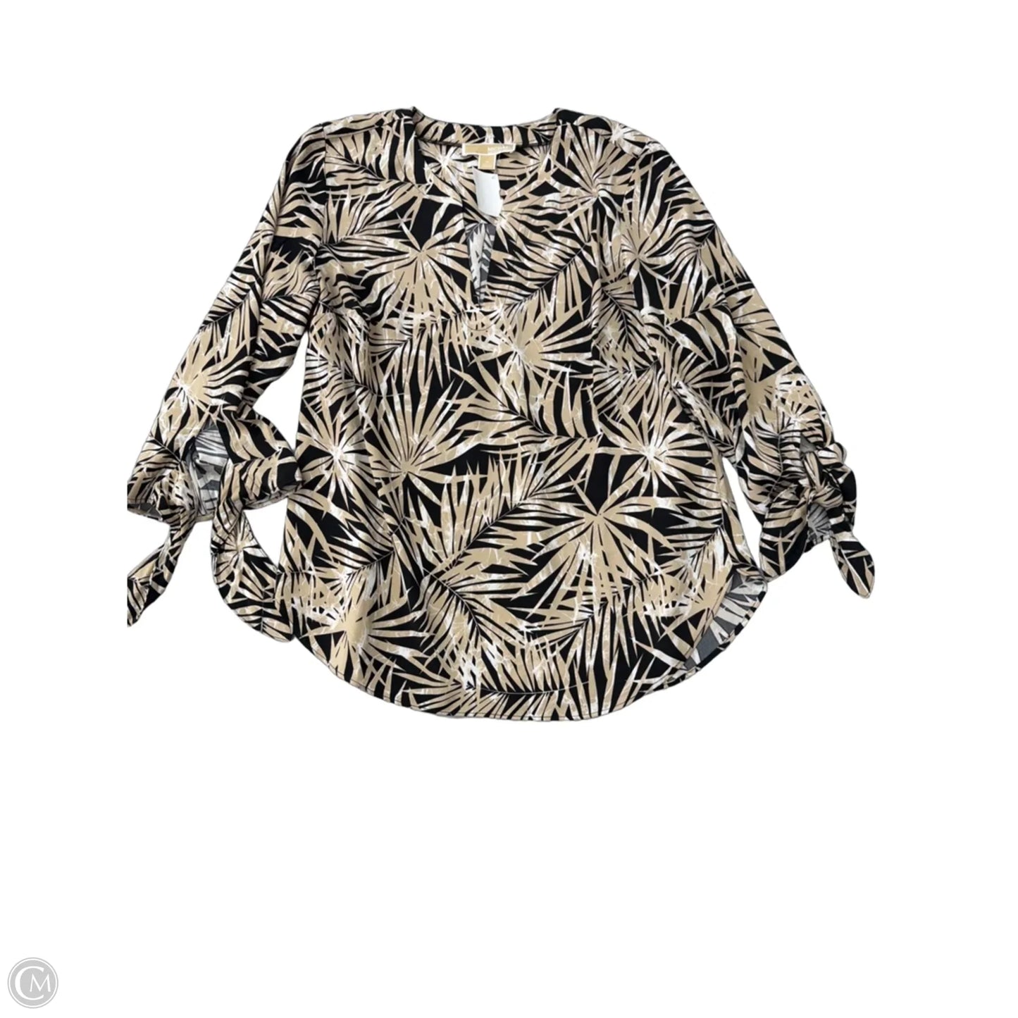 Top Long Sleeve By Michael By Michael Kors In Animal Print, Size: M