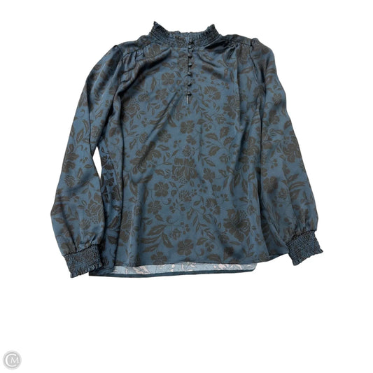 Top Long Sleeve By Ann Taylor In Blue, Size: M