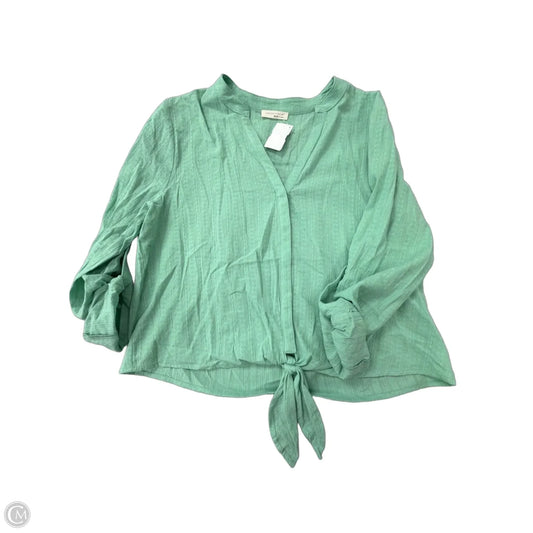 Top Long Sleeve By Lovestitch In Green, Size: M