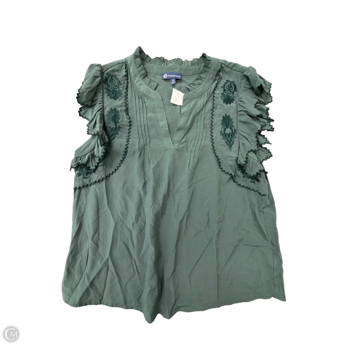 Top Sleeveless By Democracy In Green, Size: M