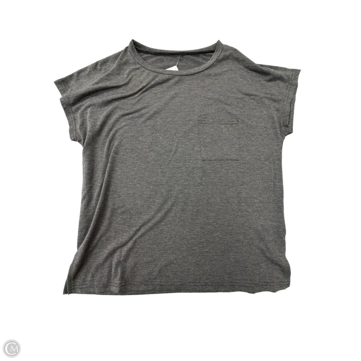 Top Short Sleeve Basic By Shein In Grey, Size: M