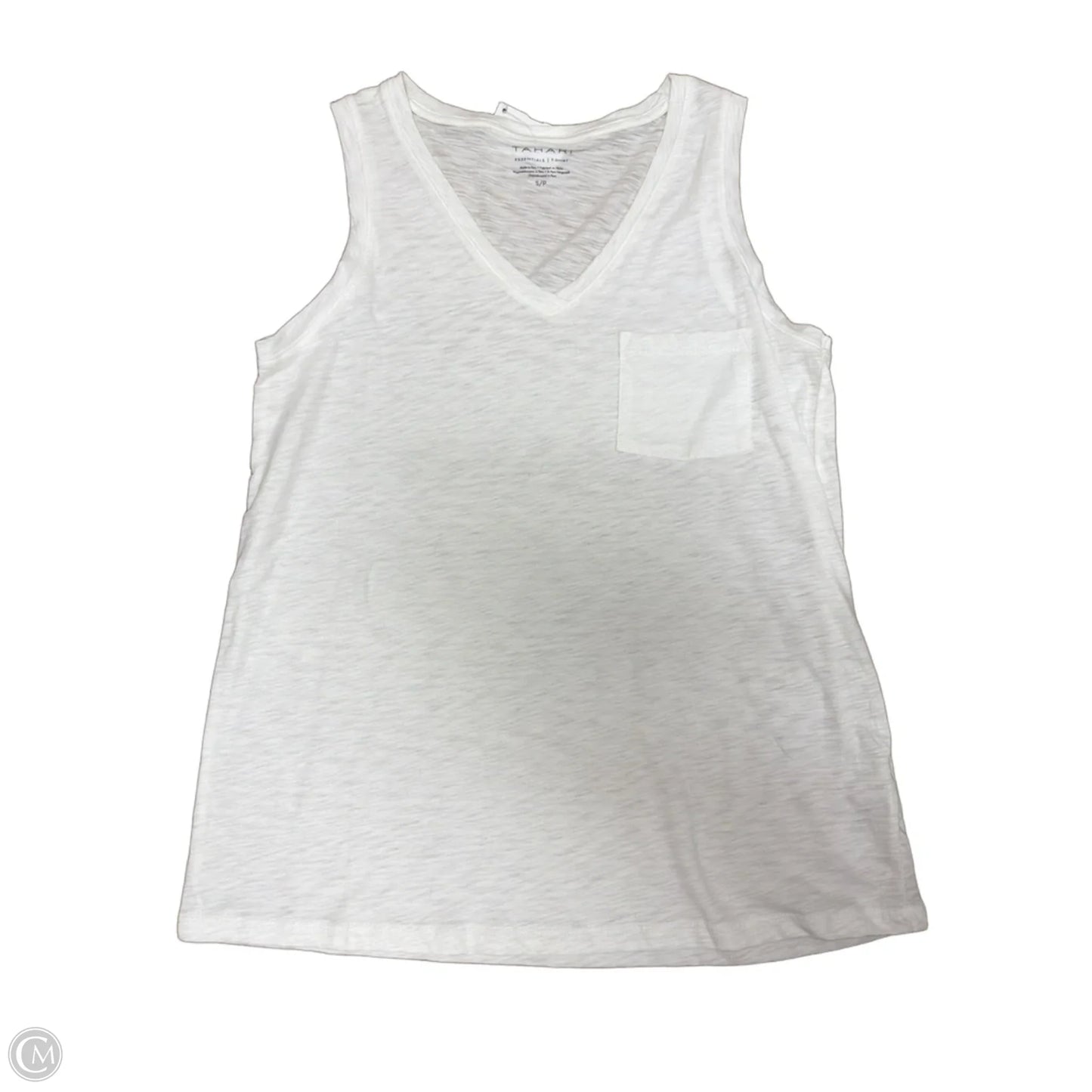 Top Sleeveless By Tahari In Cream, Size: S