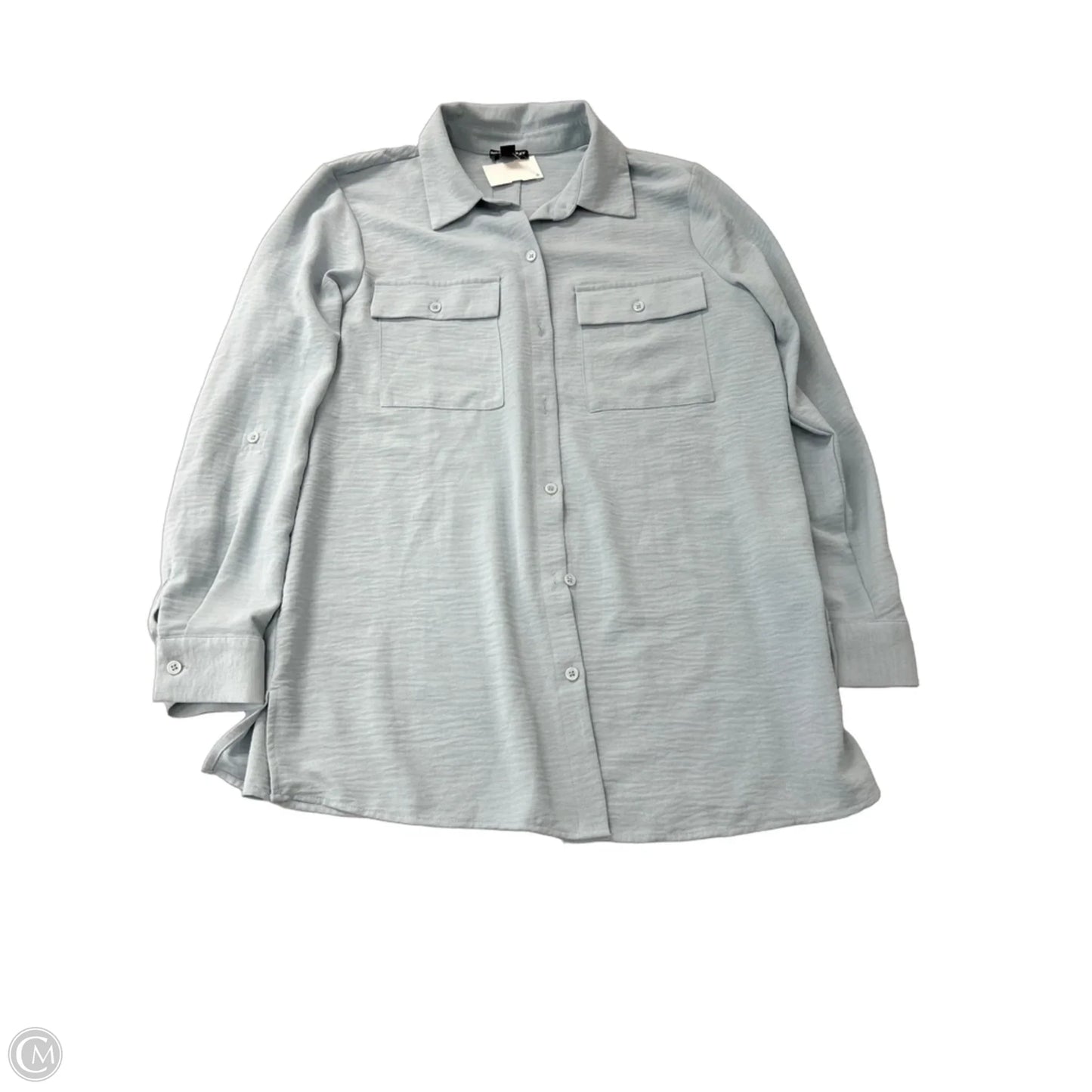 Top Long Sleeve By Hilary Radley In Blue, Size: M