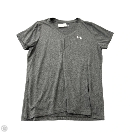 Athletic Top Short Sleeve By Under Armour In Grey, Size: Xl