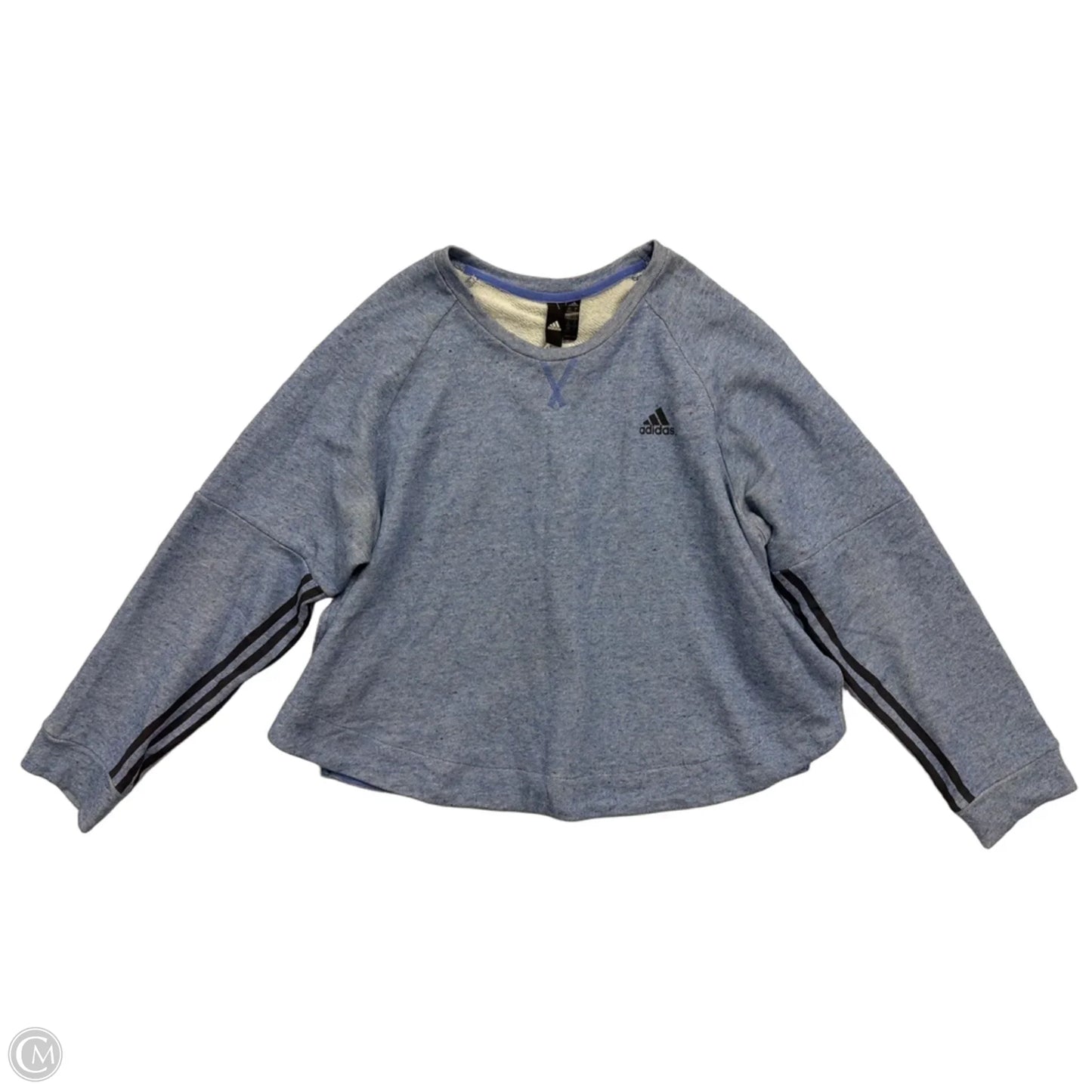 Athletic Top Long Sleeve Crewneck By Adidas In Blue, Size: Xl