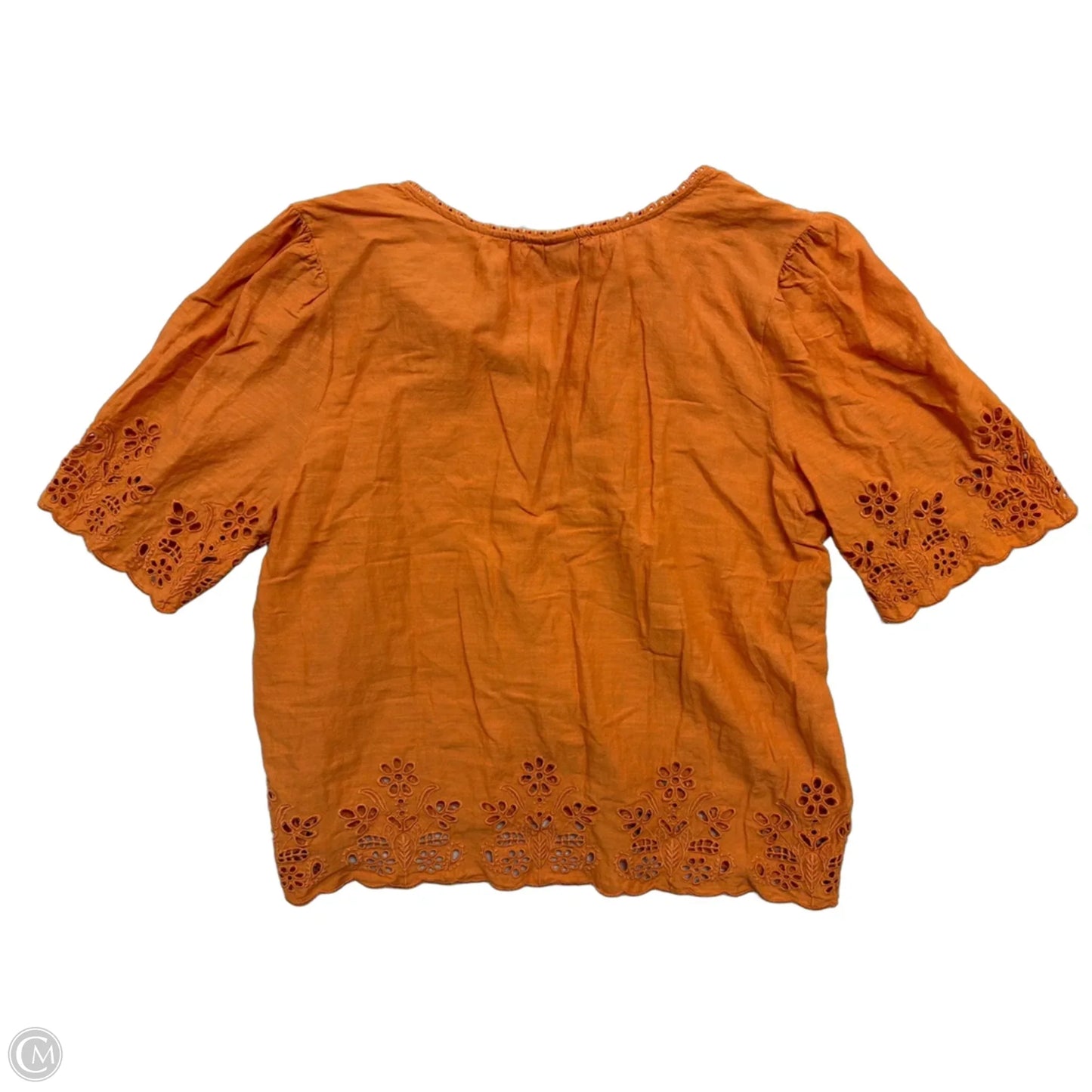 Top Short Sleeve By Ana In Orange, Size: Xl