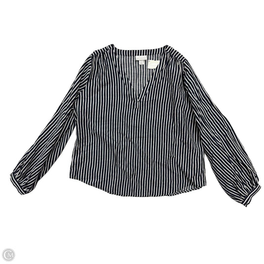 Top Long Sleeve By Liz Claiborne In Striped Pattern, Size: L