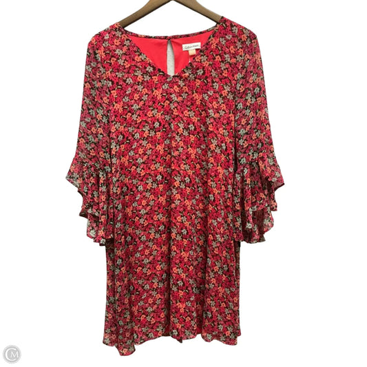 Dress Party Short By Calvin Klein In Floral Print, Size: L