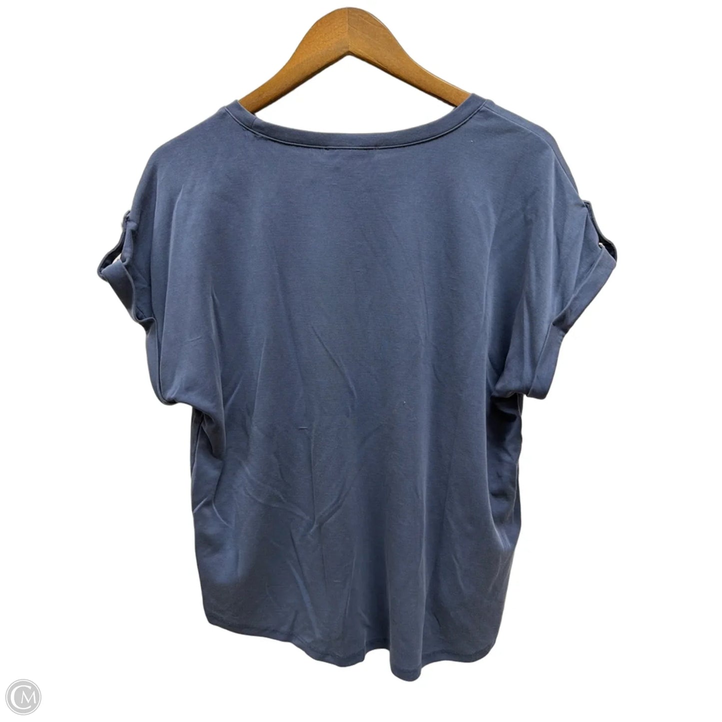 Top Short Sleeve By Cable And Gauge In Blue, Size: L