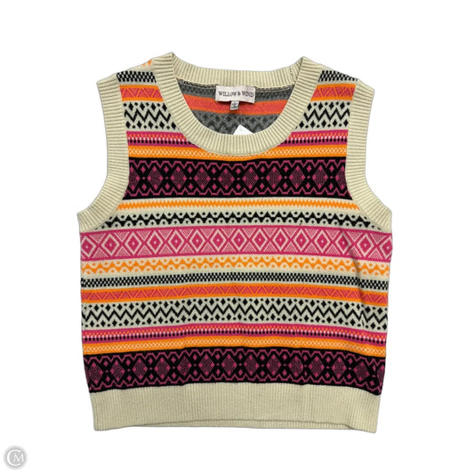 Vest Sweater By Clothes Mentor In Multi-colored, Size: L