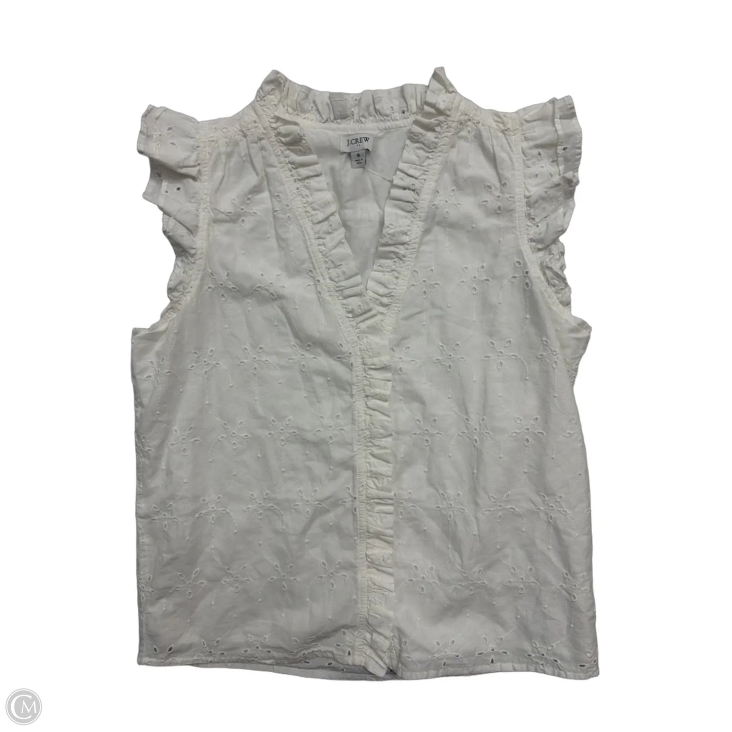 Top Sleeveless By J. Crew In White, Size: S